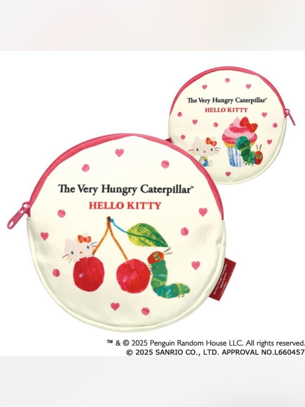 Sanrio The Very Hungry Caterpillar x Hello Kitty Collection - Round Pouch